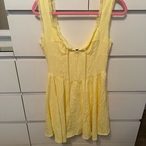 Yellow mini dress